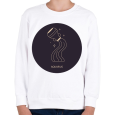 PRINTFASHION Aquarius - Vízöntő - Gyerek pulóver - Fehér