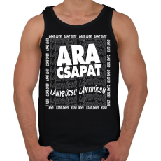 PRINTFASHION Ara csapat -Lánybúcsú - Férfi atléta - Fekete
