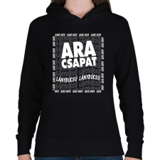 PRINTFASHION Ara csapat -Lánybúcsú - Női kapucnis pulóver - Fekete női pulóver, kardigán