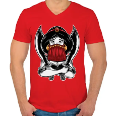PRINTFASHION Arab hercegnő - Férfi V-nyakú póló - Piros