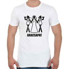 PRINTFASHION Aracsapat - Férfi póló - Fehér férfi póló