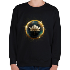 PRINTFASHION Arany lótusz - Gyerek pulóver - Fekete gyerek pulóver, kardigán
