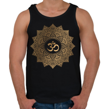 PRINTFASHION Arany mandala - Férfi atléta - Fekete atléta, trikó