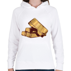 PRINTFASHION Arany rudak - Női kapucnis pulóver - Fehér