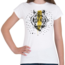 PRINTFASHION Arany tigris - Női póló - Fehér női póló