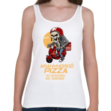 PRINTFASHION ARANYHORDÓ PIZZA - Női atléta - Fehér női trikó
