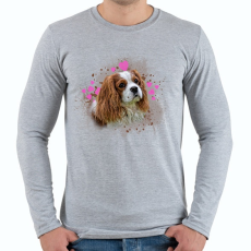 PRINTFASHION aranyos kutyus - Férfi hosszú ujjú póló - Sport szürke