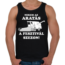 PRINTFASHION aratas fesztival  - Férfi atléta - Fekete atléta, trikó