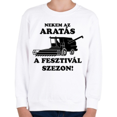 PRINTFASHION aratas fesztival - Gyerek pulóver - Fehér