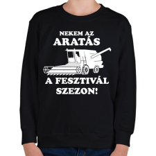 PRINTFASHION aratas fesztival  - Gyerek pulóver - Fekete gyerek pulóver, kardigán