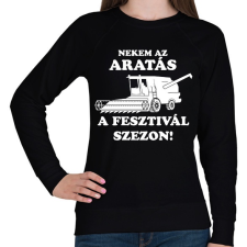 PRINTFASHION aratas fesztival - Női pulóver - Fekete női pulóver, kardigán