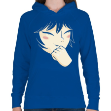 PRINTFASHION arc - stilizált - Női kapucnis pulóver - Királykék női pulóver, kardigán