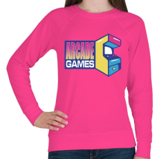 PRINTFASHION Arcade Games - Női pulóver - Fukszia
