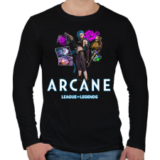 PRINTFASHION Arcane - LOL - Férfi hosszú ujjú póló - Fekete férfi póló