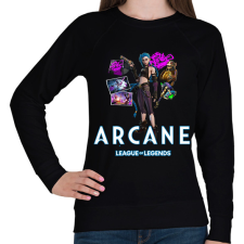 PRINTFASHION Arcane - LOL - Női pulóver - Fekete női pulóver, kardigán