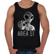 PRINTFASHION AREA 51 - Férfi atléta - Fekete