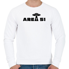 PRINTFASHION Area 51  - Férfi pulóver - Fehér