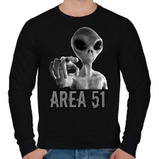 PRINTFASHION AREA 51 - Férfi pulóver - Fekete férfi pulóver, kardigán