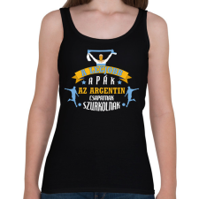 PRINTFASHION Argentin csapat - Női atléta - Fekete női trikó