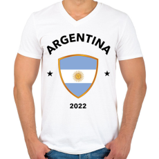 PRINTFASHION ARGENTINA - Férfi V-nyakú póló - Fehér