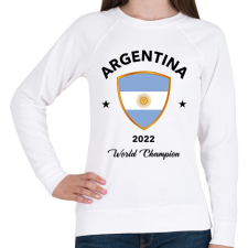 PRINTFASHION ARGENTINA WORLD CHAMPION - Női pulóver - Fehér női pulóver, kardigán