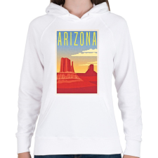 PRINTFASHION Arizona Vintage - Női kapucnis pulóver - Fehér női pulóver, kardigán