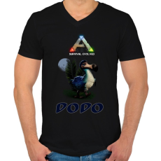 PRINTFASHION ARK-DODO - Férfi V-nyakú póló - Fekete