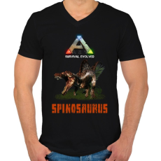 PRINTFASHION ark-spinosaurus - Férfi V-nyakú póló - Fekete