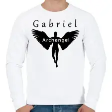 PRINTFASHION Arkangyal - Férfi pulóver - Fehér férfi pulóver, kardigán