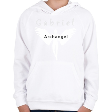 PRINTFASHION Arkangyal - Gyerek kapucnis pulóver - Fehér gyerek pulóver, kardigán