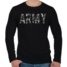 PRINTFASHION Army - Férfi hosszú ujjú póló - Fekete férfi póló
