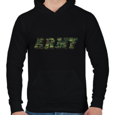 PRINTFASHION Army - Férfi kapucnis pulóver - Fekete