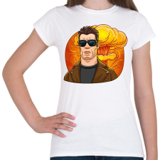 PRINTFASHION Arnold BooM Schwarzenegger - Női póló - Fehér női póló