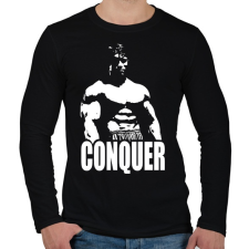 PRINTFASHION Arnold Conquer - Férfi hosszú ujjú póló - Fekete férfi póló