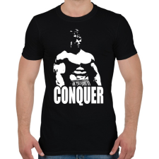 PRINTFASHION Arnold Conquer - Férfi póló - Fekete férfi póló