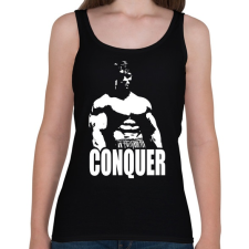 PRINTFASHION Arnold Conquer - Női atléta - Fekete női trikó