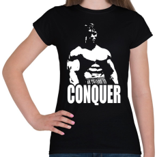 PRINTFASHION Arnold Conquer - Női póló - Fekete