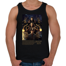 PRINTFASHION Árnyék és Csont - Férfi atléta - Fekete atléta, trikó