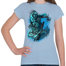 PRINTFASHION Árnyjáték - Női póló - Világoskék