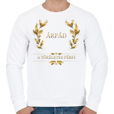 PRINTFASHION Árpád - Férfi pulóver - Fehér férfi pulóver, kardigán