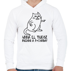 PRINTFASHION Arra el tudsz menni a p*csába - Férfi kapucnis pulóver - Fehér