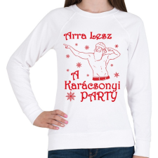 PRINTFASHION Arra lesz a Karácsonyi party - Női pulóver - Fehér női pulóver, kardigán