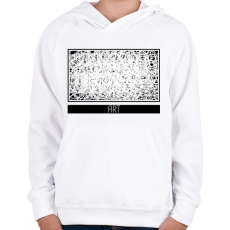 PRINTFASHION Art - Firka - Gyerek kapucnis pulóver - Fehér