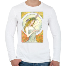 PRINTFASHION Art nouveau - Férfi hosszú ujjú póló - Fehér férfi póló