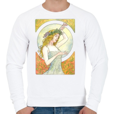 PRINTFASHION Art nouveau - Férfi pulóver - Fehér férfi pulóver, kardigán