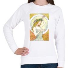 PRINTFASHION Art nouveau - Női pulóver - Fehér női pulóver, kardigán