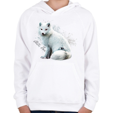 PRINTFASHION artic fox - Gyerek kapucnis pulóver - Fehér