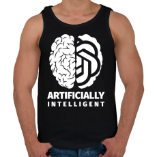 PRINTFASHION Artificially intelligent - Férfi atléta - Fekete