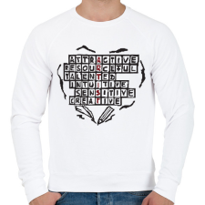 PRINTFASHION artist.b - Férfi pulóver - Fehér férfi pulóver, kardigán