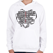 PRINTFASHION artist.b - Gyerek kapucnis pulóver - Fehér gyerek pulóver, kardigán